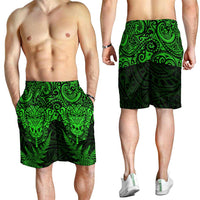 New Zealand Rugby All Green Shorts for Men Silver Fern All Black Mix Ta Moko LT9 - Polynesian Pride