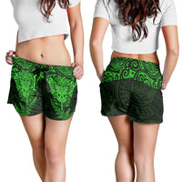 New Zealand Rugby All Green Shorts for Women Silver Fern All Black Mix Ta Moko LT9 - Polynesian Pride