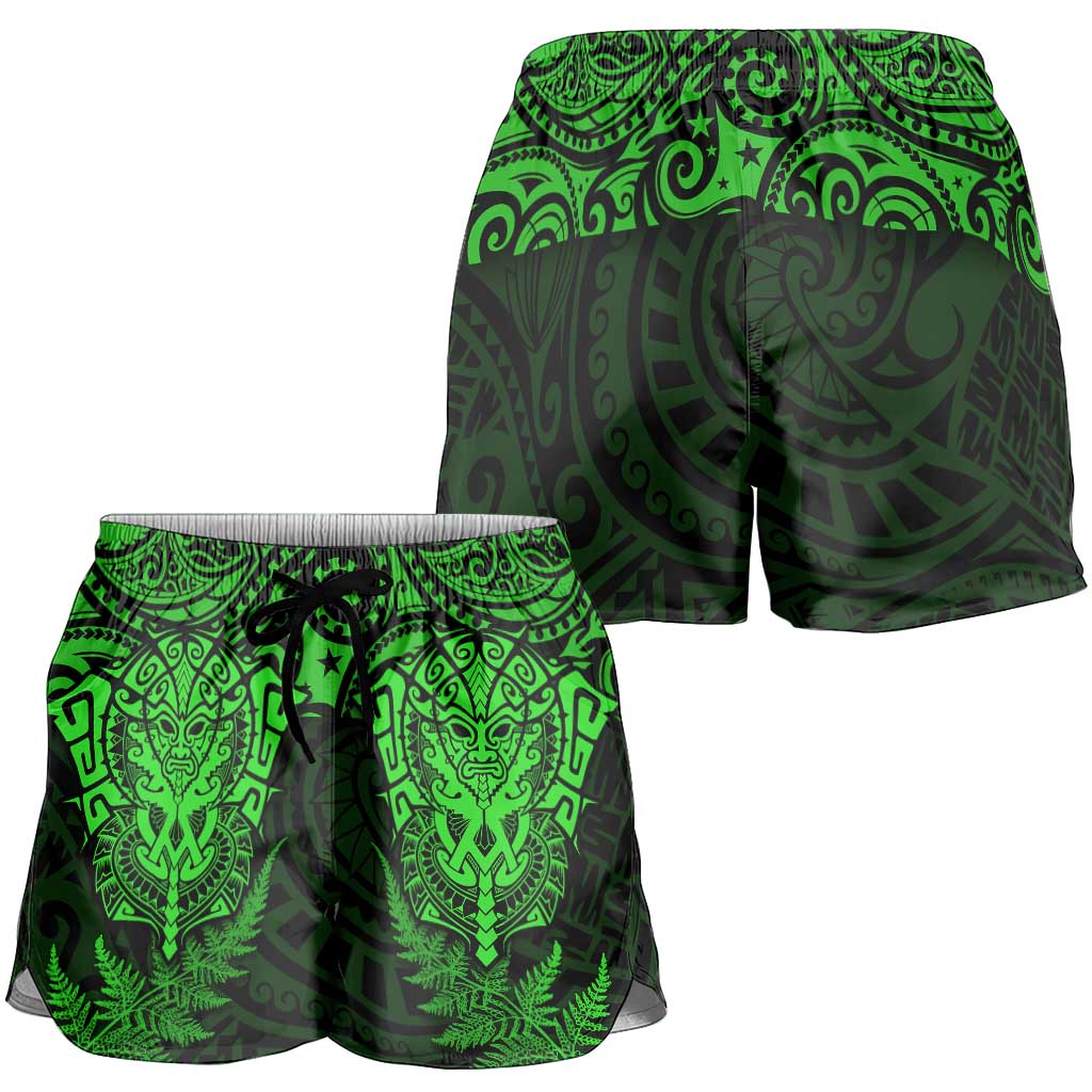 New Zealand Rugby All Green Shorts for Women Silver Fern All Black Mix Ta Moko LT9 - Polynesian Pride