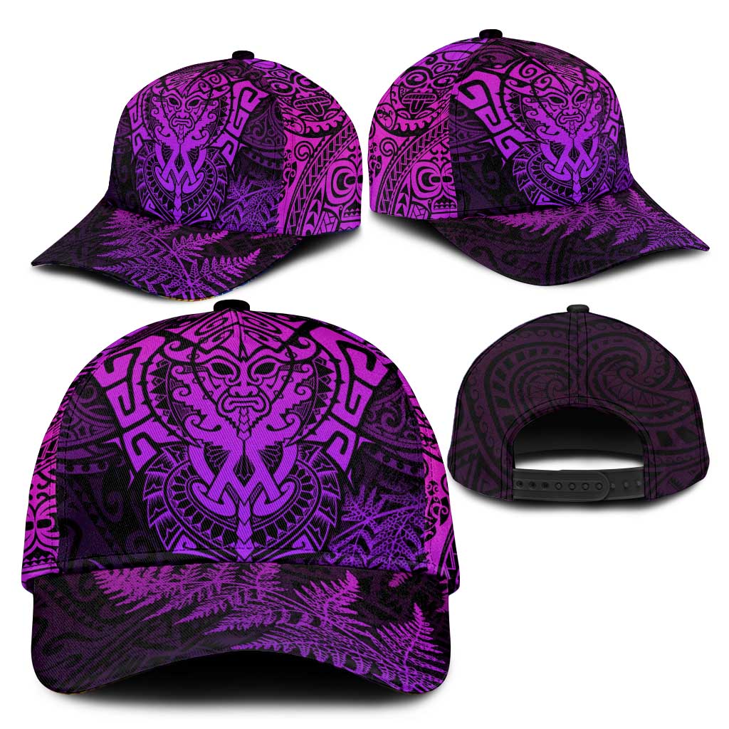 New Zealand Rugby All Purple Classic Cap Silver Fern All Black Mix Ta Moko LT9 - Polynesian Pride