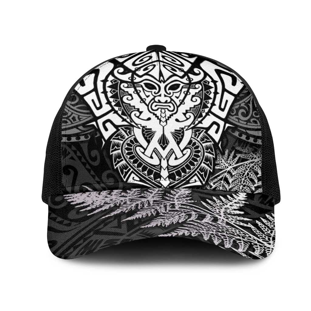 New Zealand Rugby All White Mesh Trucker Cap Silver Fern All Black Mix Ta Moko - Polynesian Pride