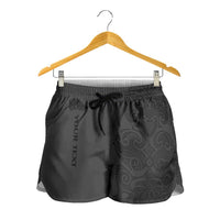 New Zealand Rugby Personalised Shorts for Women All Black Fern Maori Tribal Pattern LT9 - Polynesian Pride