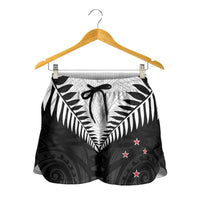 New Zealand Shorts for Women Aotearoa Maori Kiwi Black Fern LT01 - Polynesian Pride