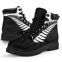 New Zealand Silver Fern Rugby All Season Boots All Black Go Champions Maori Pattern LT14 - Polynesian Pride