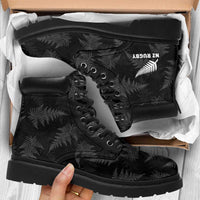 New Zealand Silver Fern Rugby All Season Boots Go Aotearoa World Cup LT14 Black - Polynesian Pride