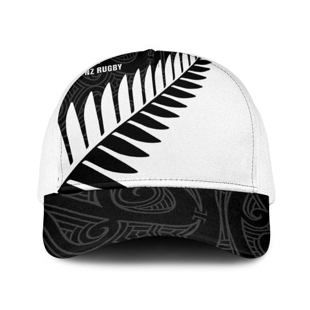 New Zealand Silver Fern Rugby Baseball Net Cap All Black Go Champions Maori Pattern - Polynesian Pride