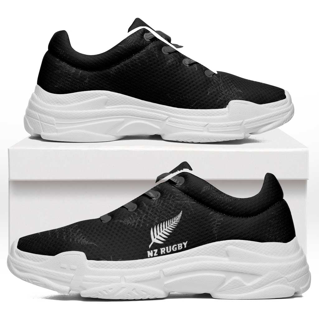 New Zealand Silver Fern Rugby Chunky Sneakers Go Aotearoa World Cup - Polynesian Pride