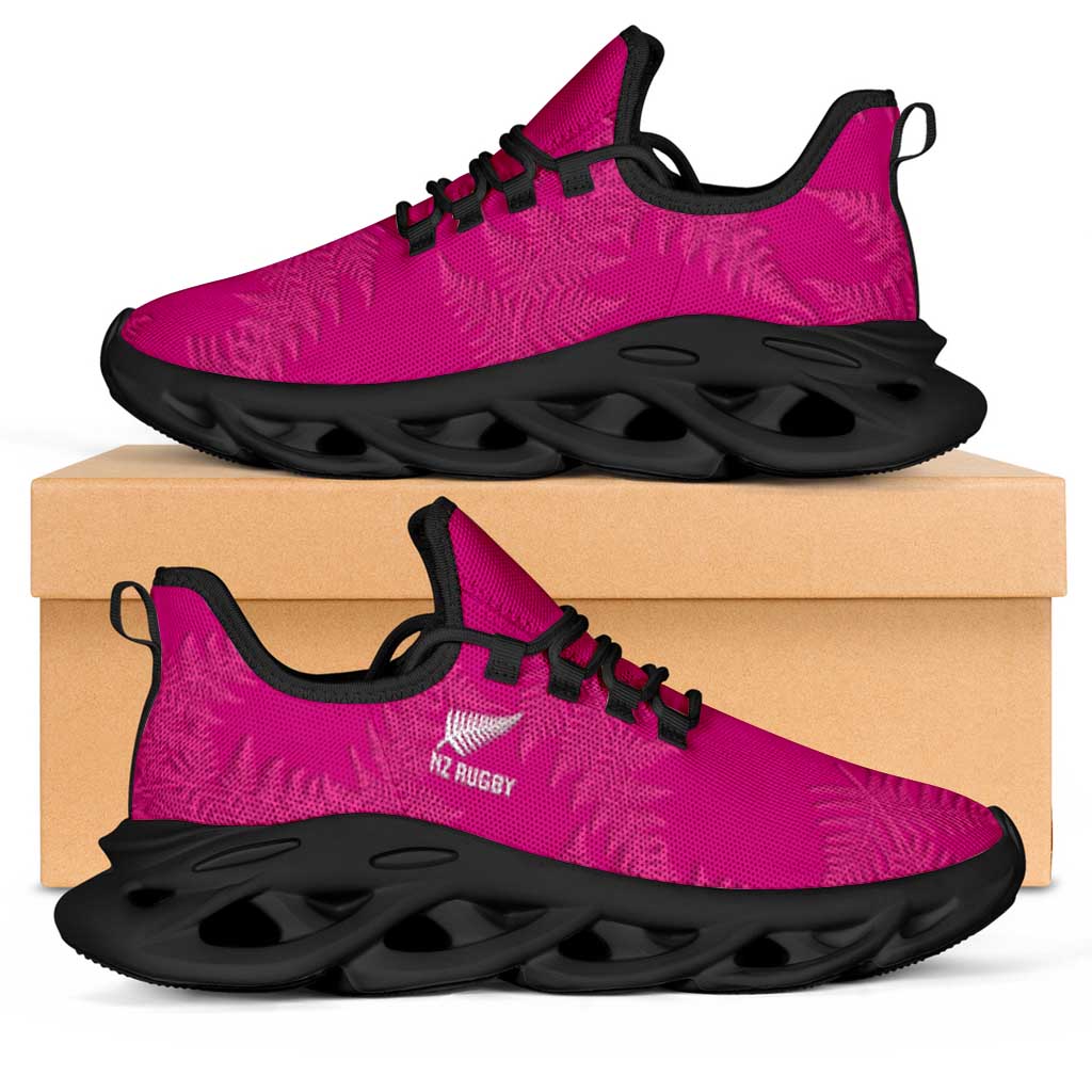 New Zealand Silver Fern Rugby Clunky Sneakers Go Aotearoa World Cup Pink Version - Polynesian Pride