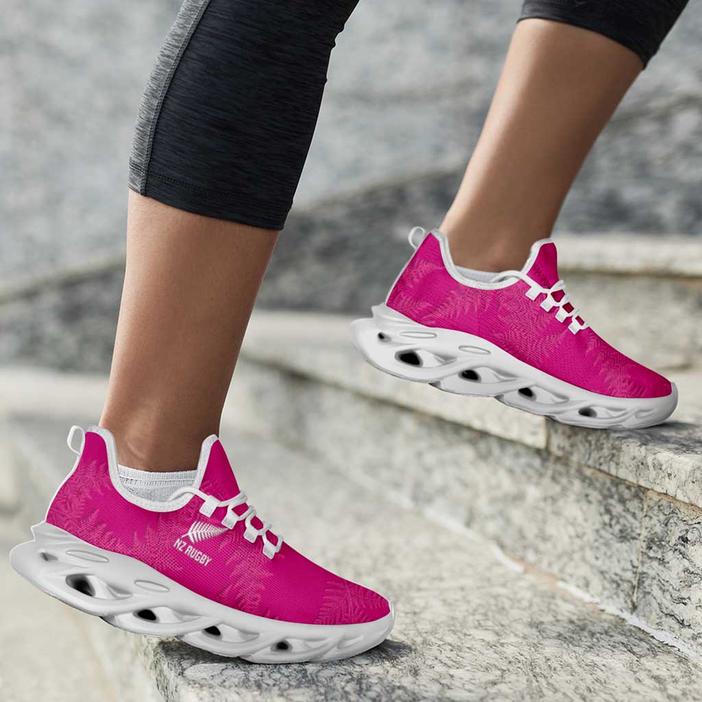New Zealand Silver Fern Rugby Clunky Sneakers Go Aotearoa World Cup Pink Version - Polynesian Pride