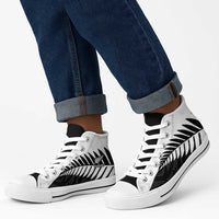 New Zealand Silver Fern Rugby High Top Shoes All Black Go Champions Maori Pattern LT14 - Polynesian Pride