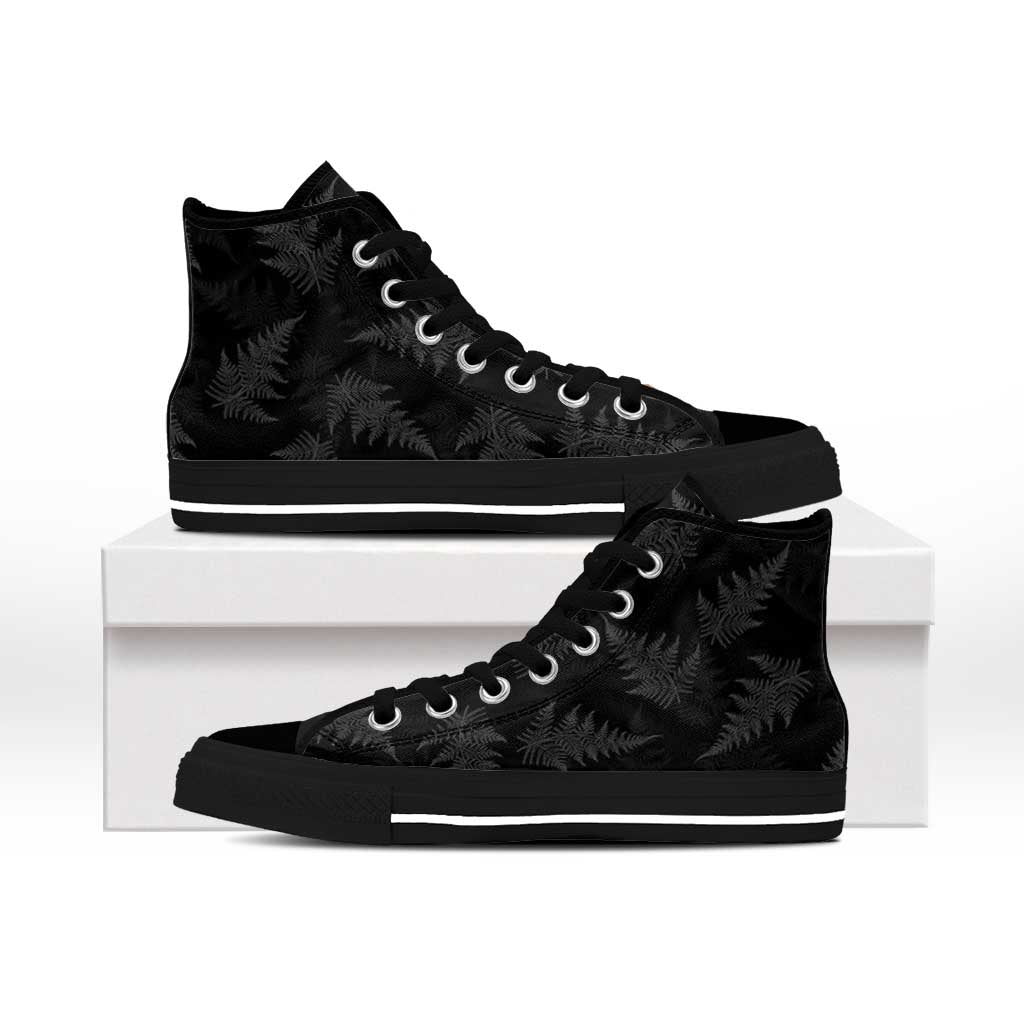New Zealand Silver Fern Rugby High Top Shoes Go Aotearoa World Cup LT14 - Polynesian Pride