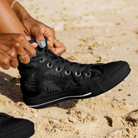 New Zealand Silver Fern Rugby High Top Shoes Go Aotearoa World Cup LT14 - Polynesian Pride