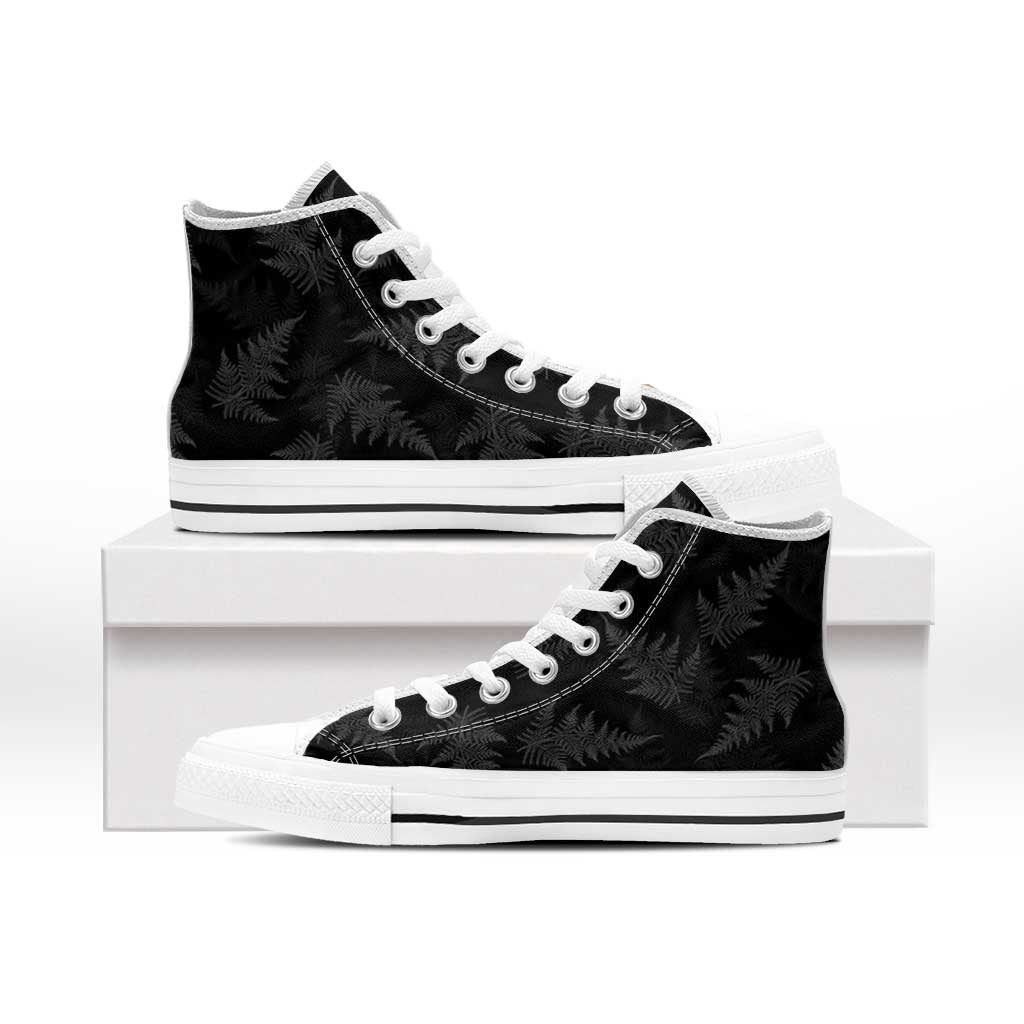 New Zealand Silver Fern Rugby High Top Shoes Go Aotearoa World Cup LT14 - Polynesian Pride