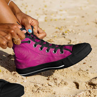 New Zealand Silver Fern Rugby High Top Shoes Go Aotearoa World Cup Pink Version LT14 - Polynesian Pride