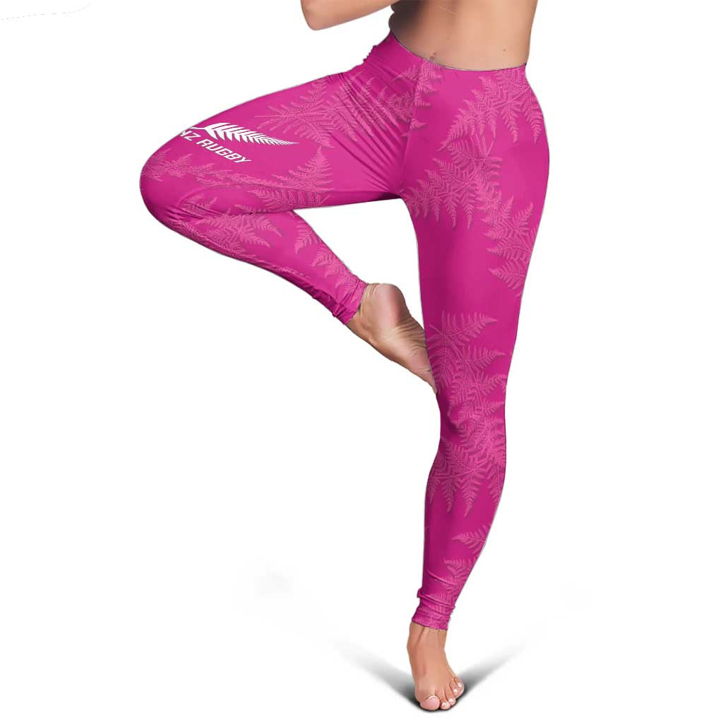 New Zealand Silver Fern Rugby Leggings Go Aotearoa Champions World Cup Pink - Polynesian Pride