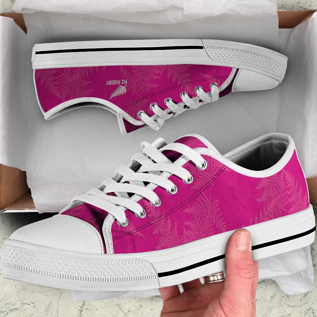 New Zealand Silver Fern Rugby Low Top Shoes Go Aotearoa World Cup Pink Version LT14 Pink - Polynesian Pride