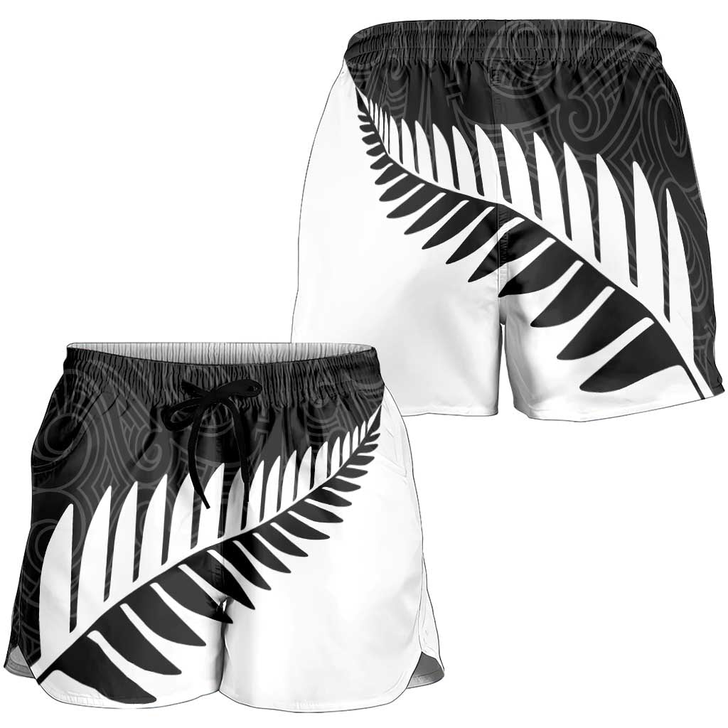 New Zealand Silver Fern Rugby Shorts for Women All Black Go Champions Maori Pattern LT14 - Polynesian Pride