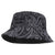 New Zealand Taiaha Maori Bucket Hat Minimalist Silver Fern All Black LT09