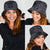 New Zealand Taiaha Maori Bucket Hat Minimalist Silver Fern All Black LT09