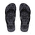 New Zealand Taiaha Maori Flip Flops Minimalist Silver Fern All Black - Polynesian Pride