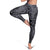 New Zealand Taiaha Maori Leggings Minimalist Silver Fern All Black LT09