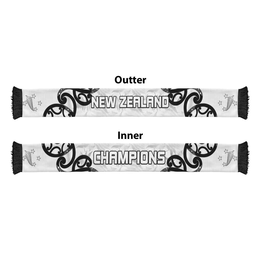 New Zealand WC2026 White Soccer Scarf Silver Fern