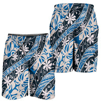 Ninamu Tahiti Tiare Monstera Shorts for Men Polynesian Pattern Curve Style LT01 - Polynesian Pride