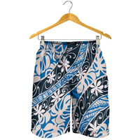 Ninamu Tahiti Tiare Monstera Shorts for Men Polynesian Pattern Curve Style LT01 - Polynesian Pride