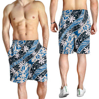 Ninamu Tahiti Tiare Monstera Shorts for Men Polynesian Pattern Curve Style LT01 - Polynesian Pride