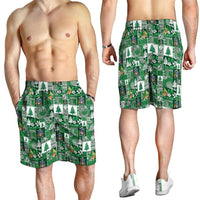 Norfolk Island Meri Krismas Shorts for Men Pacific Patchwork Xmas Vibes LT9 - Polynesian Pride