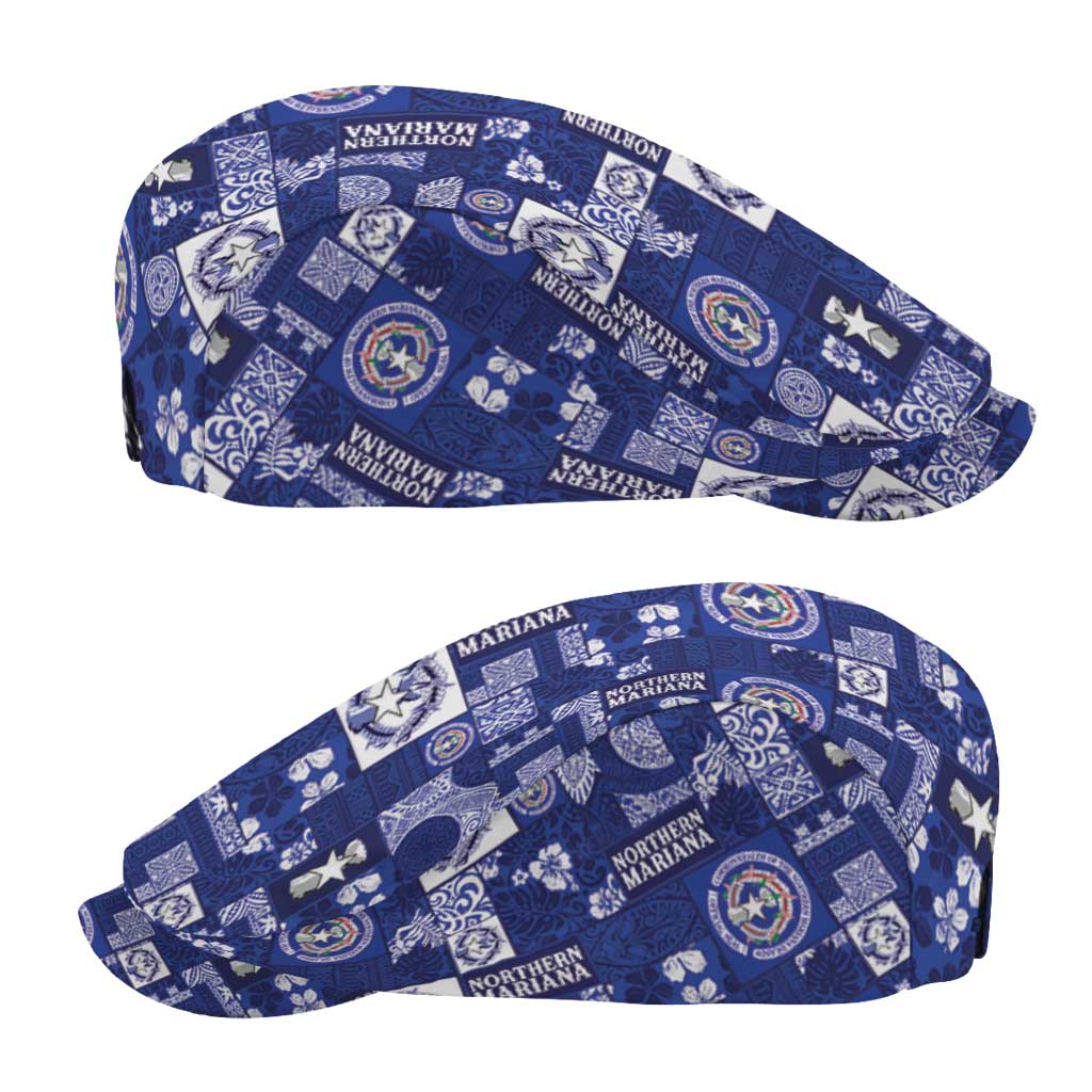 Northern Mariana Islands Magof Nochebuena Jeff Hat Pacific Patchwork Xmas Vibes - Polynesian Pride