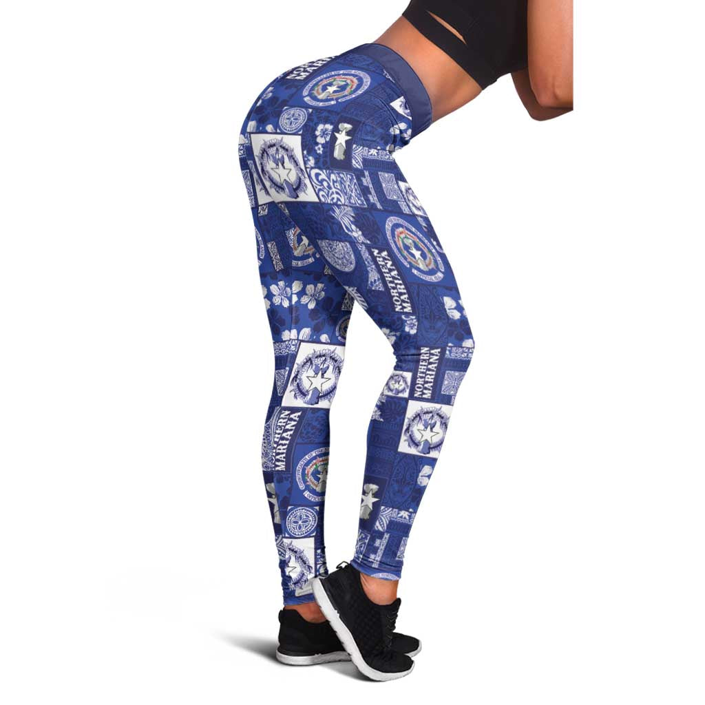 Northern Mariana Islands Magof Nochebuena Leggings Pacific Patchwork Xmas Vibes LT9 - Polynesian Pride
