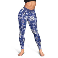Northern Mariana Islands Magof Nochebuena Leggings Pacific Patchwork Xmas Vibes LT9 - Polynesian Pride