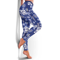 Northern Mariana Islands Magof Nochebuena Leggings Pacific Patchwork Xmas Vibes LT9 - Polynesian Pride