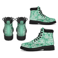 Omaomao Aloha Hawaii All Season Boots Plumeria Lei With Palaka Motif - Polynesian Pride