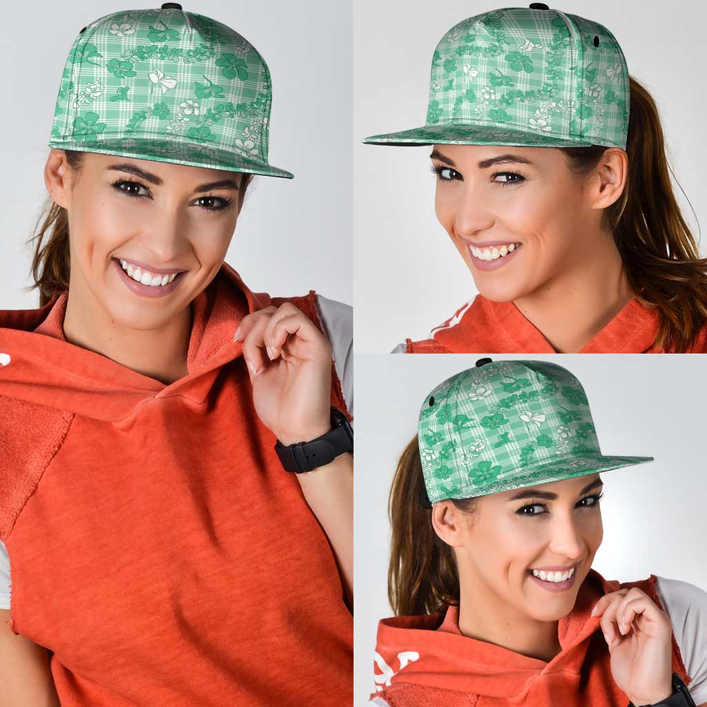 Omaomao Aloha Hawaii Snapback Cap Plumeria Lei With Palaka Motif - Polynesian Pride