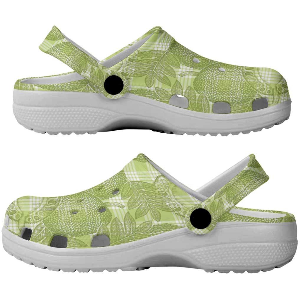 Omaomao Hawaii Breadfruit Palaka Motifs Clogs Shoes LT14 - Polynesian Pride