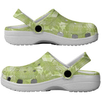 Omaomao Hawaii Breadfruit Palaka Motifs Clogs Shoes LT14 - Polynesian Pride