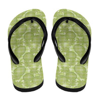 Omaomao Hawaii Breadfruit Palaka Motifs Flip Flops LT14 - Polynesian Pride