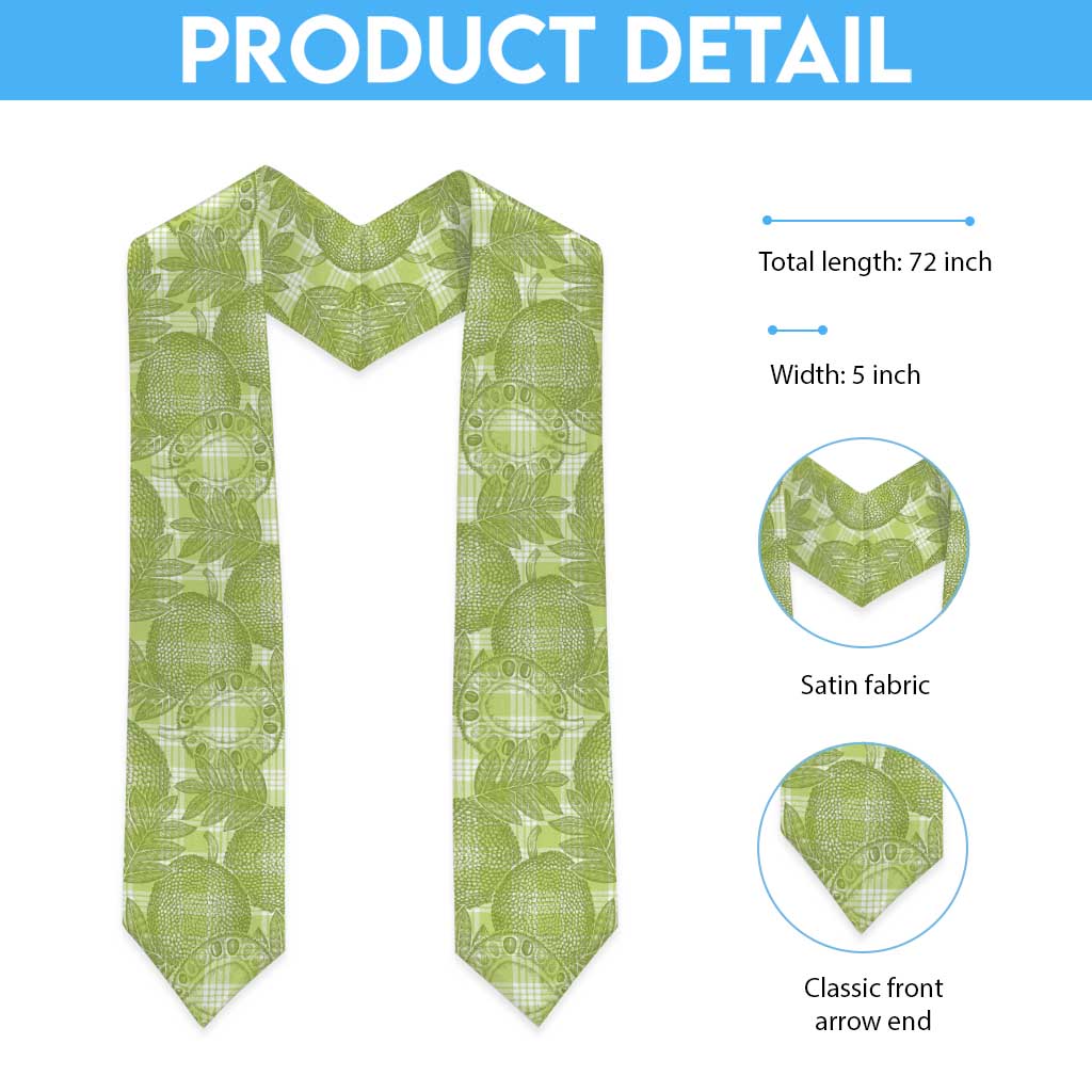 Omaomao Hawaii Breadfruit Palaka Motifs Graduation Stole LT14 - Polynesian Pride