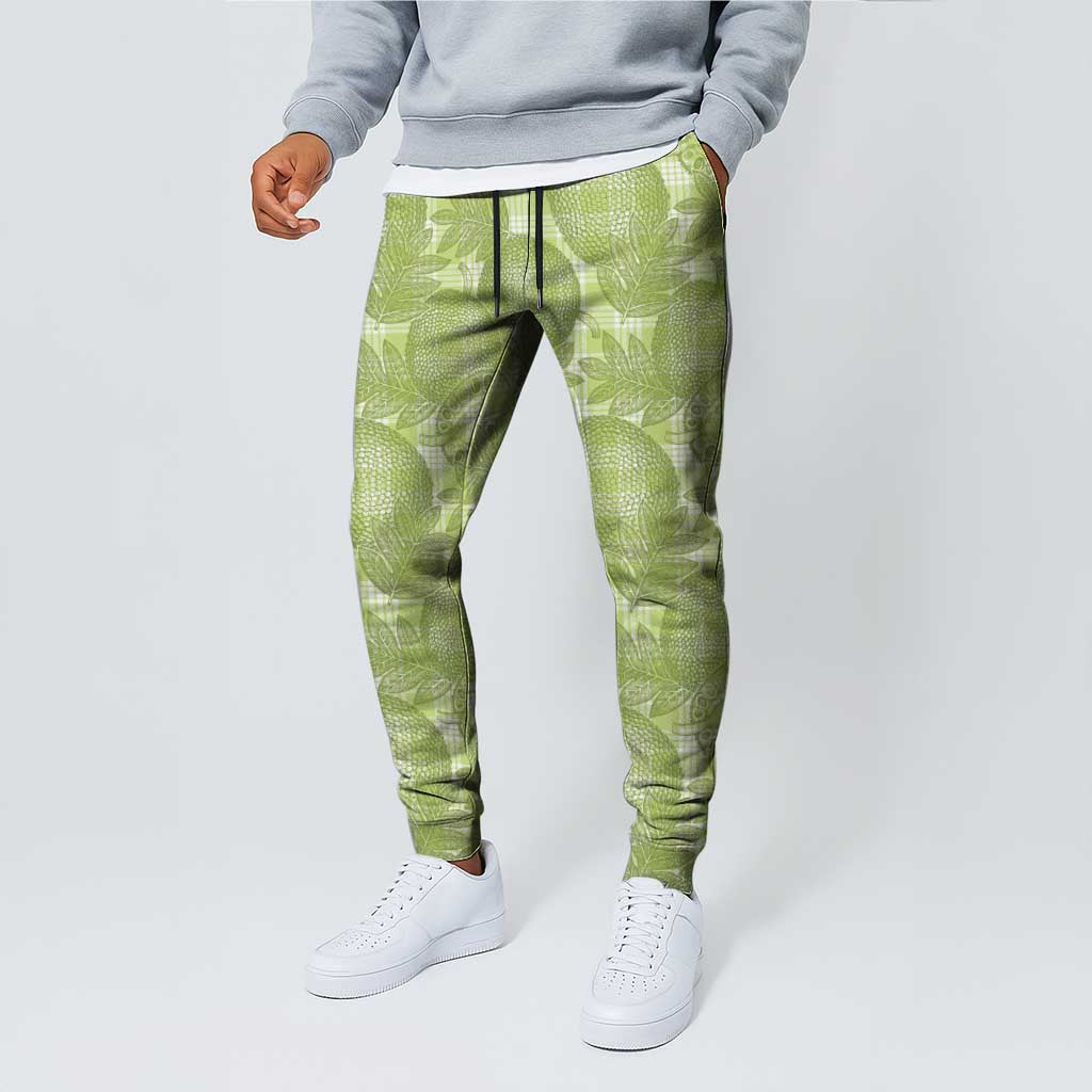 Omaomao Hawaii Breadfruit Palaka Motifs Jogger Pants LT14 - Polynesian Pride