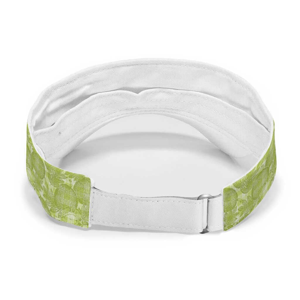Omaomao Hawaii Breadfruit Palaka Motifs Sun Visor Cap LT14 - Polynesian Pride
