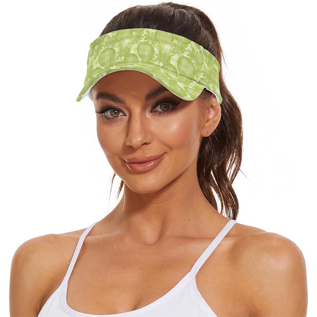 Omaomao Hawaii Breadfruit Palaka Motifs Sun Visor Cap LT14 - Polynesian Pride