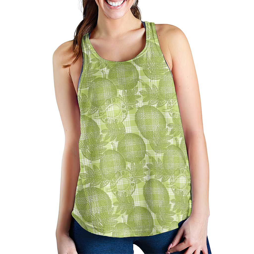 Omaomao Hawaii Breadfruit Palaka Motifs Women Racerback Tank LT14 - Polynesian Pride