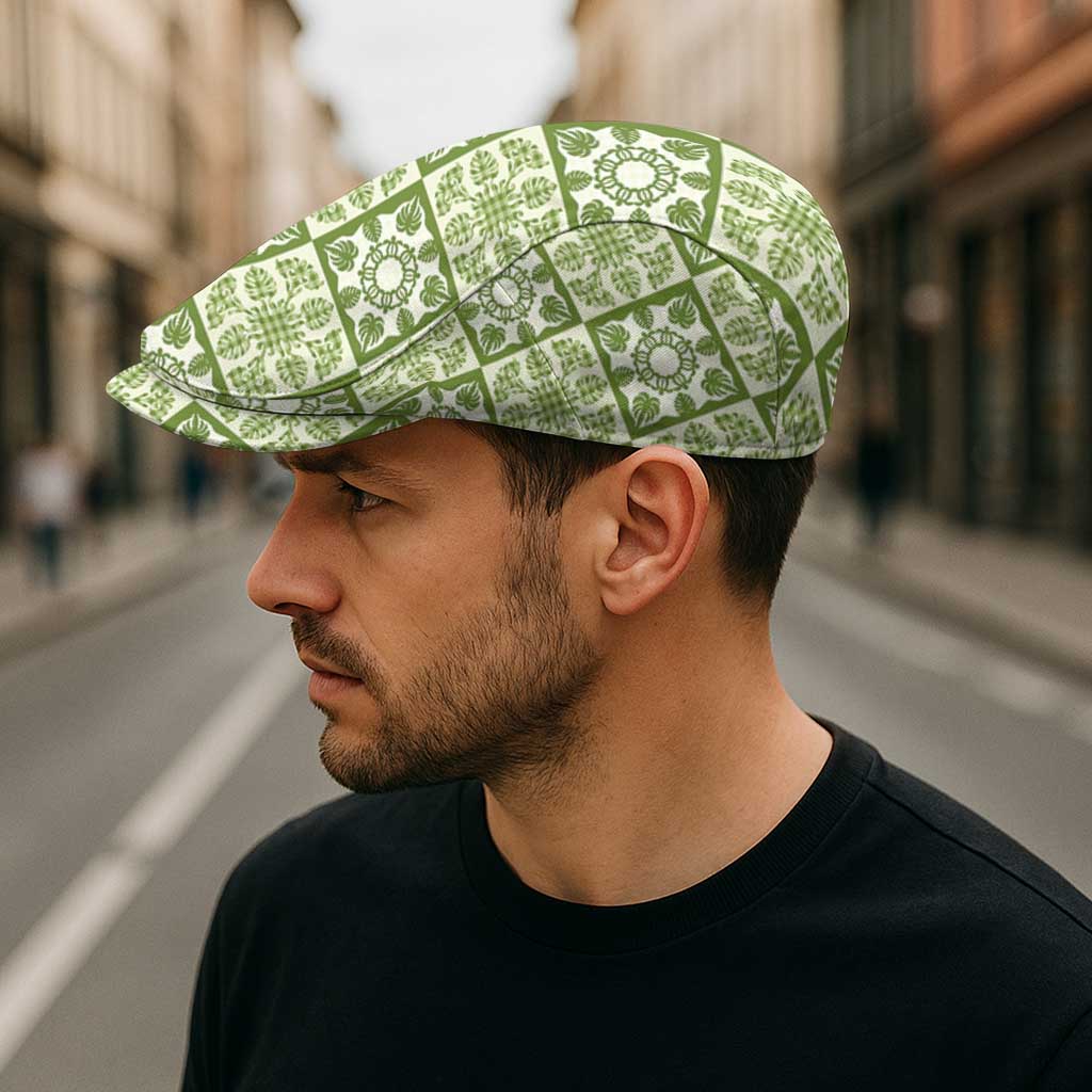 Omaomao Palaka Quilt Hawaii Jeff Hat Hawaiian Tropical Monstera Sea Turtle