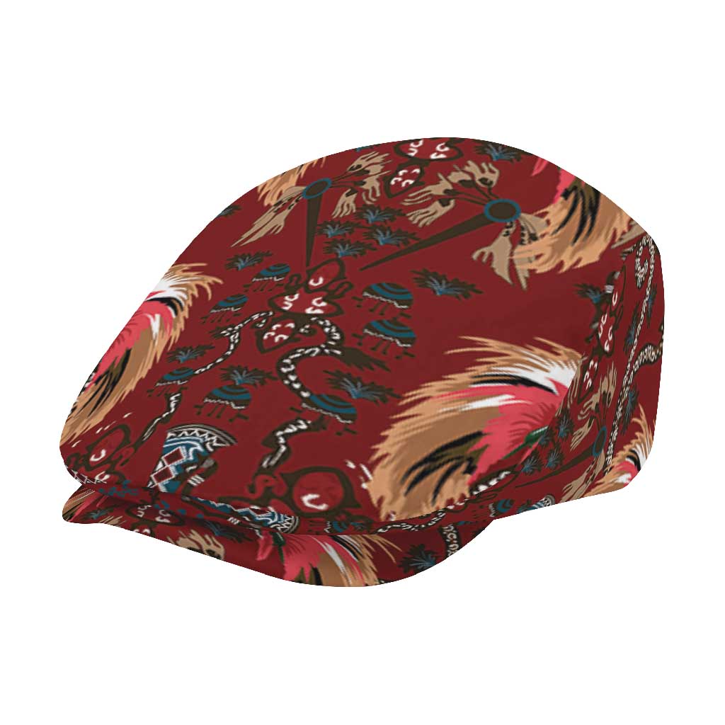 Oxblood Bird of Batik Papua Jeff Hat Exotic Natural Wealth of Papua LT9 - Polynesian Pride