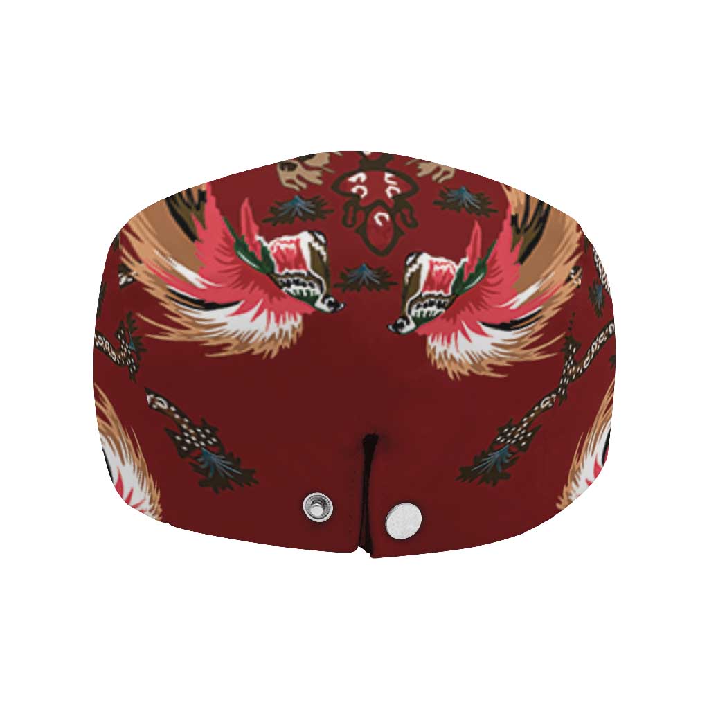 Oxblood Bird of Batik Papua Jeff Hat Exotic Natural Wealth of Papua LT9 - Polynesian Pride