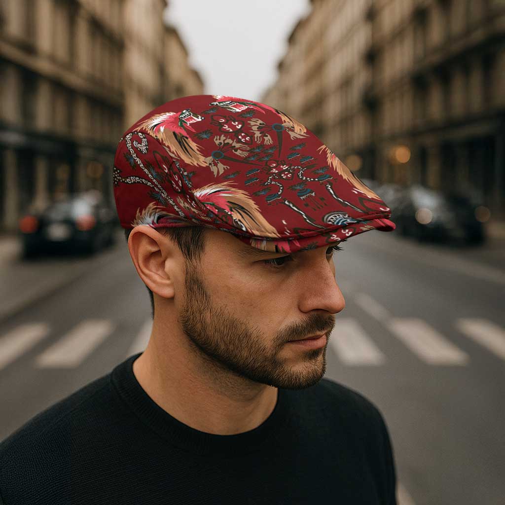 Oxblood Bird of Batik Papua Jeff Hat Exotic Natural Wealth of Papua LT9 - Polynesian Pride