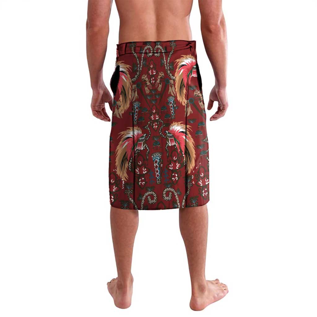 Oxblood Bird of Batik Papua Lavalava Exotic Natural Wealth of Papua LT9 - Polynesian Pride