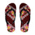 Oxblood Polynesia Flip Flops Plumeria Hibiscus Tropical Vibes - Polynesian Pride